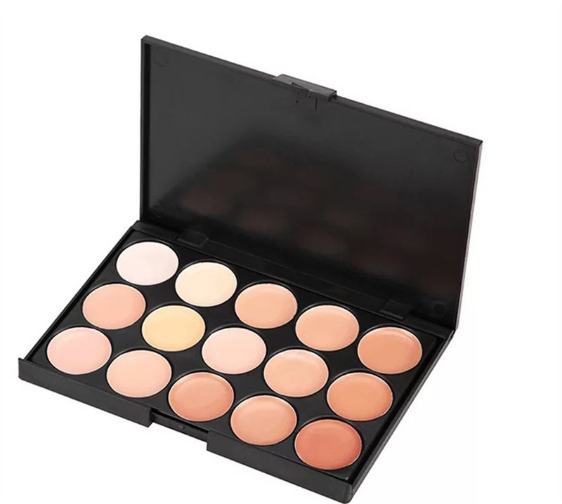 FantasyDay Cream Concealer Palette, 15 Colors, Full Hydrating Coverage, Corrects Dark Circles, Acne Blemish #2 - Image 1